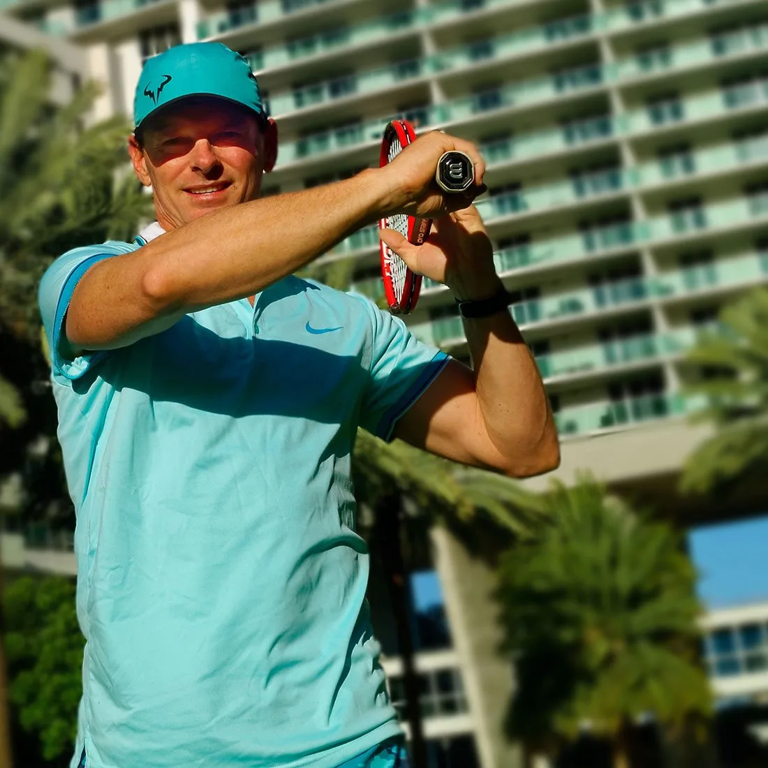 Jason Dixon — TennisFIT Miami head coach at the net